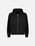 ROSHAN'S DEEP BLACK ZIP UP HOODIE