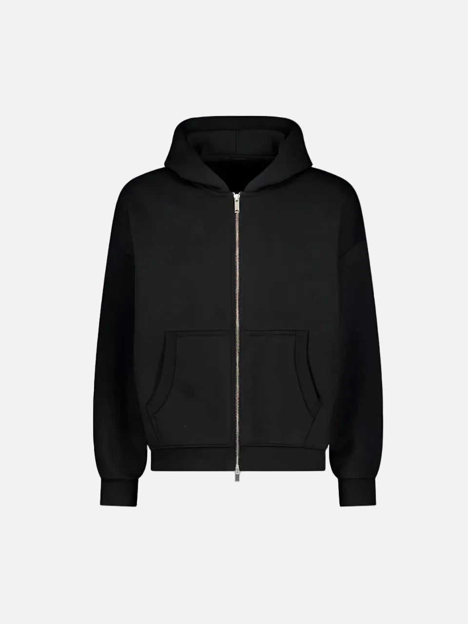 ROSHAN'S DEEP BLACK ZIP UP HOODIE
